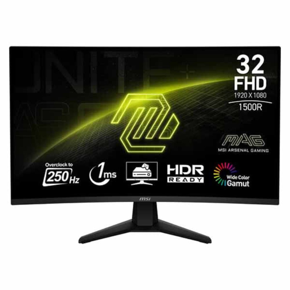 MSI MAG 32C6X 31.5 Inch FHD 250Hz VA Panel 101% SRGB 1MS Adaptive Sync Gaming Monitor – TechCure India