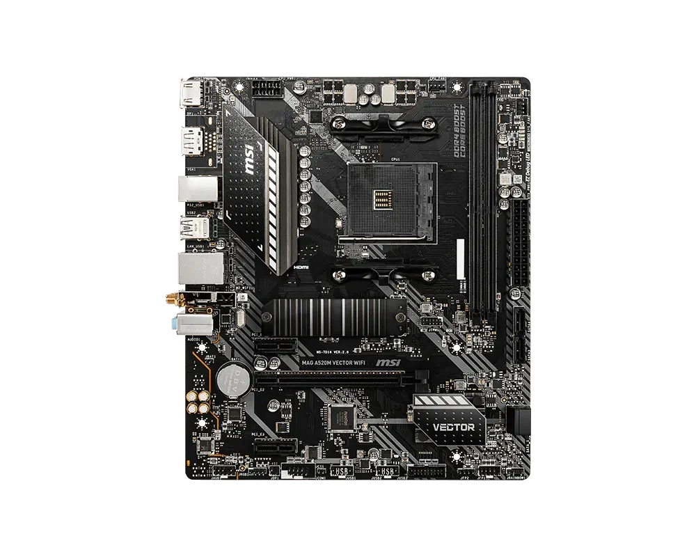 MSI MAG A520M Vector WiFi AM4 Micro ATX Motherboard – TechCure India
