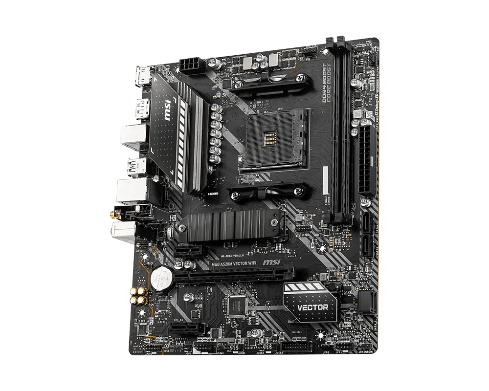 MSI MAG A520M Vector WiFi AM4 Micro ATX Motherboard – TechCure India