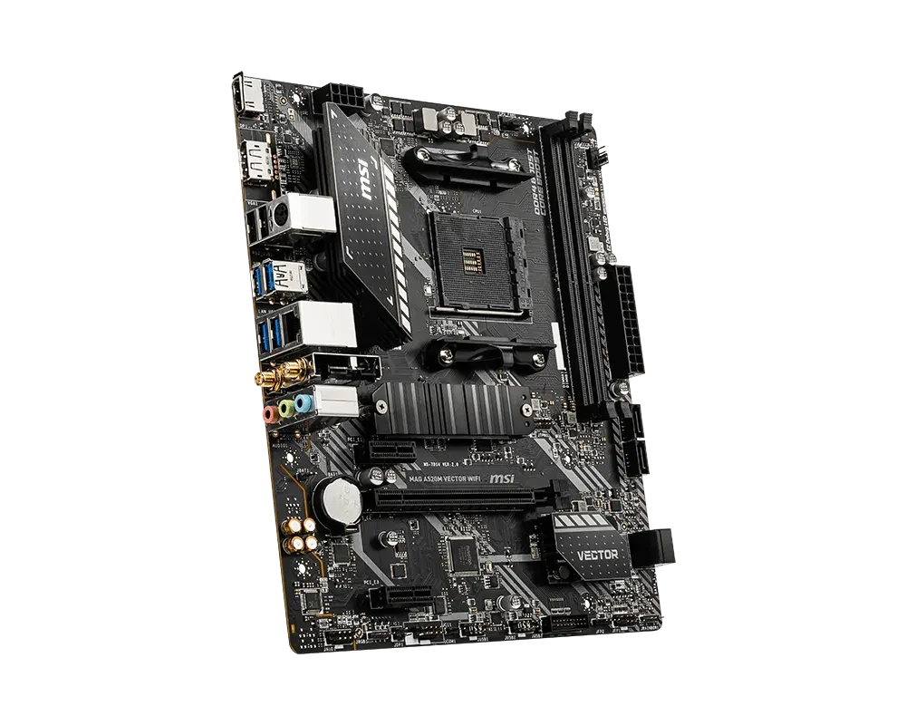 MSI MAG A520M Vector WiFi AM4 Micro ATX Motherboard – TechCure India