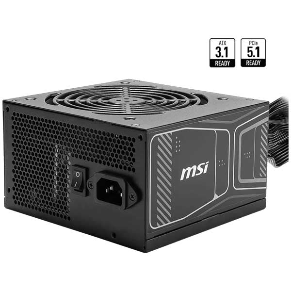 MSI MAG A750GN PCIE5 750W ATX 3.1 80 Plus Gold Non Modular Power Supply (Black) – TechCure India