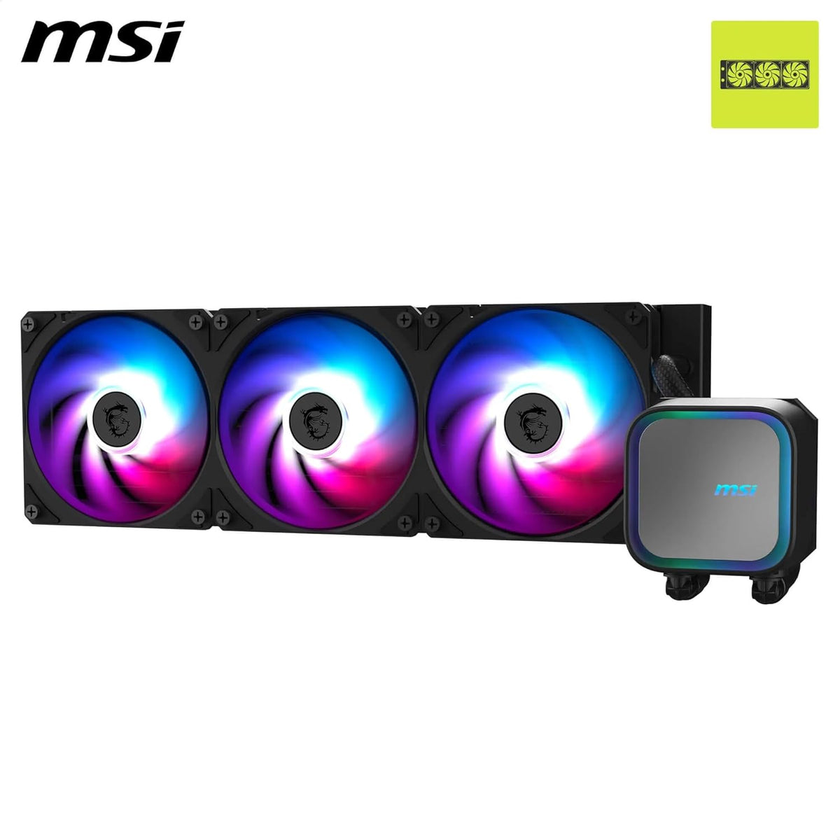 MSI MAG CORELIQUID A13 360 AIO CPU LIQUID COOLER - BLACK – TechCure India