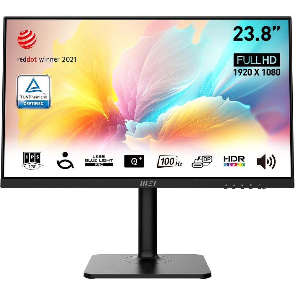 MSI Modern MD2412P 24 Inch FHD 100Hz IPS Panel 144%SRGB 1MS AMD Freesync IPS Business Monitor – TechCure India