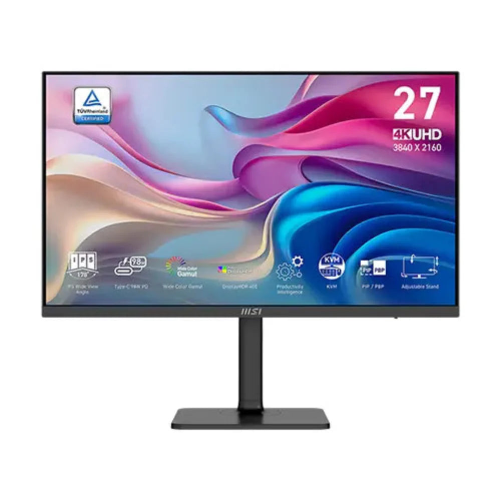 MSI Modern MD272UPHG 27 Inch 4K UHD 60Hz IPS Panel 124% SRGB 4MS Adaptive Sync Business Monitor
