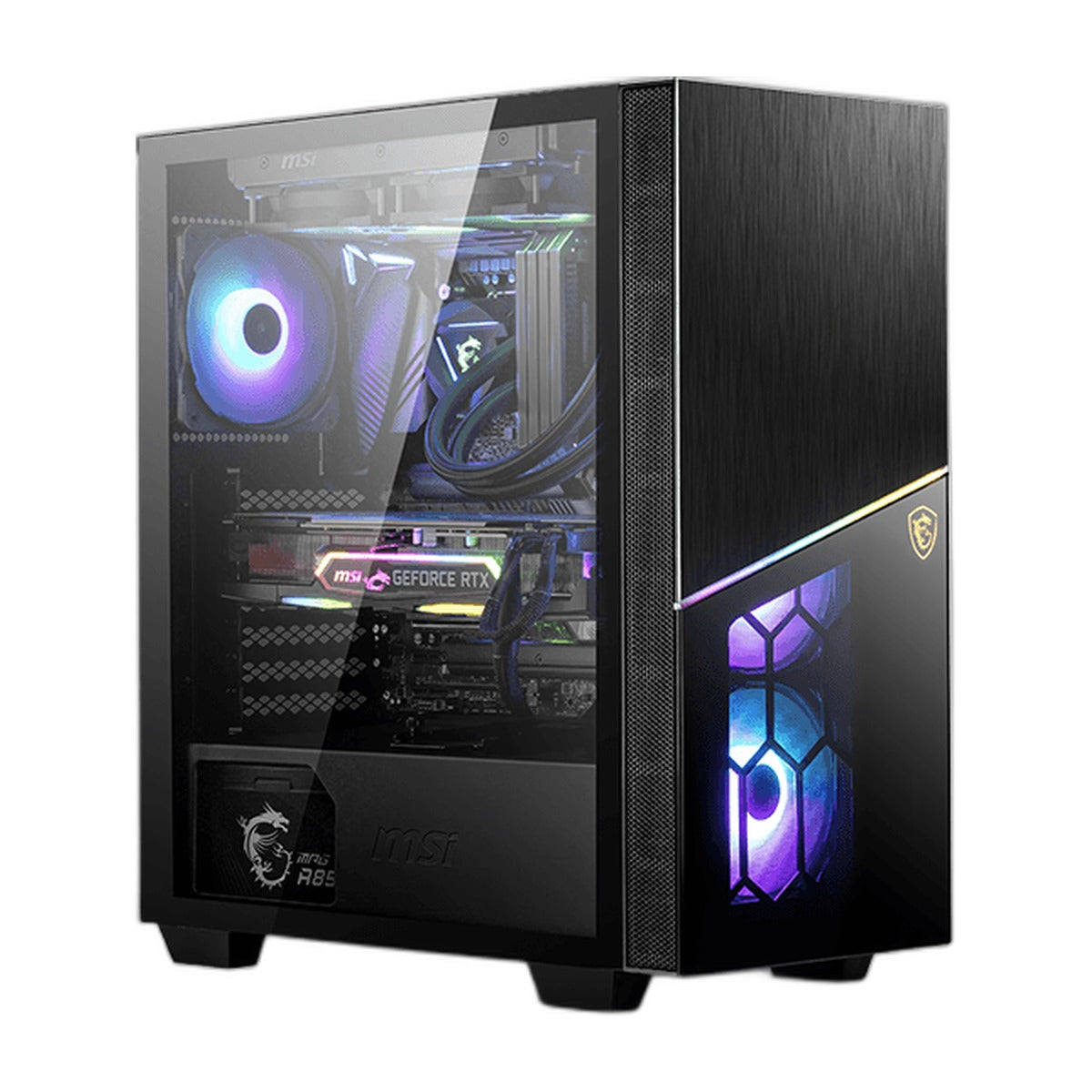 MSI MPG SEKIRA 100R ARGB (E-ATX) Mid Tower Cabinet with Tempered Glass Side Panel (Black) – TechCure India
