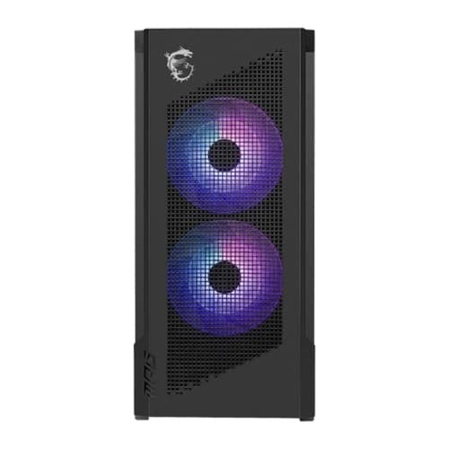 MSI MPG Velox 300R Airflow PZ Black Mid Tower Gaming Cabinet E-ATX Support, with Type-C, 3 Fans 2 ARGB & 1 Non-ARGB, Upto 360mm Radiator Support – TechCure India