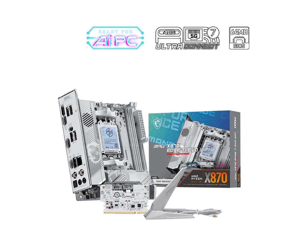 MSI MPG X870I EDGE TI EVO WIFI Mini-ITX DDR5 Motherboard – TechCure India