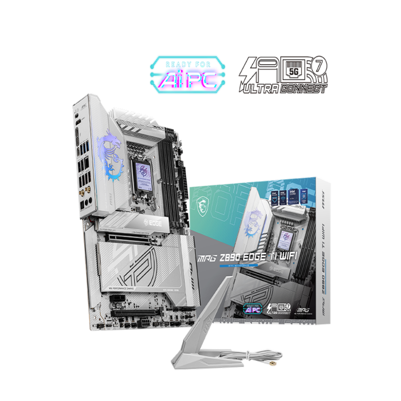 MSI MPG Z890 Edge Ti Wifi DDR5 Intel Motherboard ( White ) – TechCure India