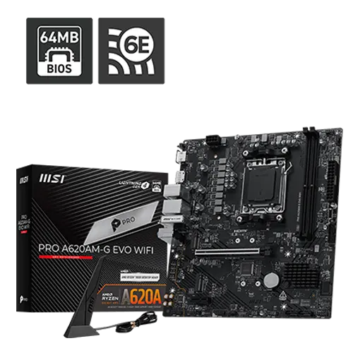 Msi Pro A620AM-G Evo WiFi M-ATX Motherboard – photo 2 – TechCure India