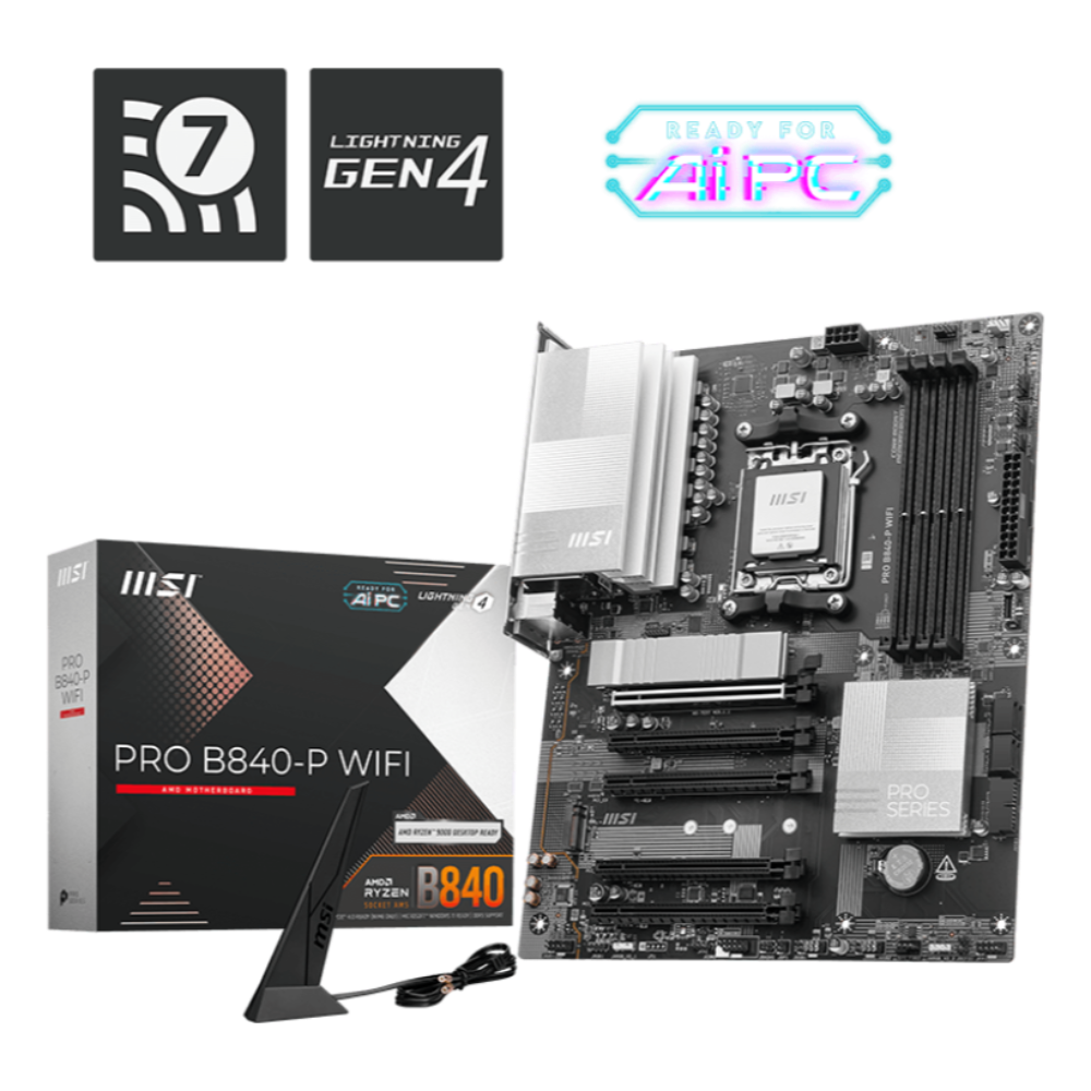 MSI Pro B840-P Wifi DDR5 AMD Motherboard – TechCure India
