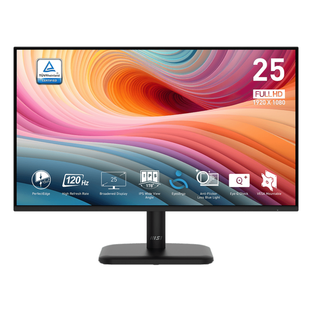 MSI Pro MP251L E2 25 Inch FHD 120Hz IPS Panel 99%SRGB 1MS Adaptive Sync Business Monitor – TechCure India