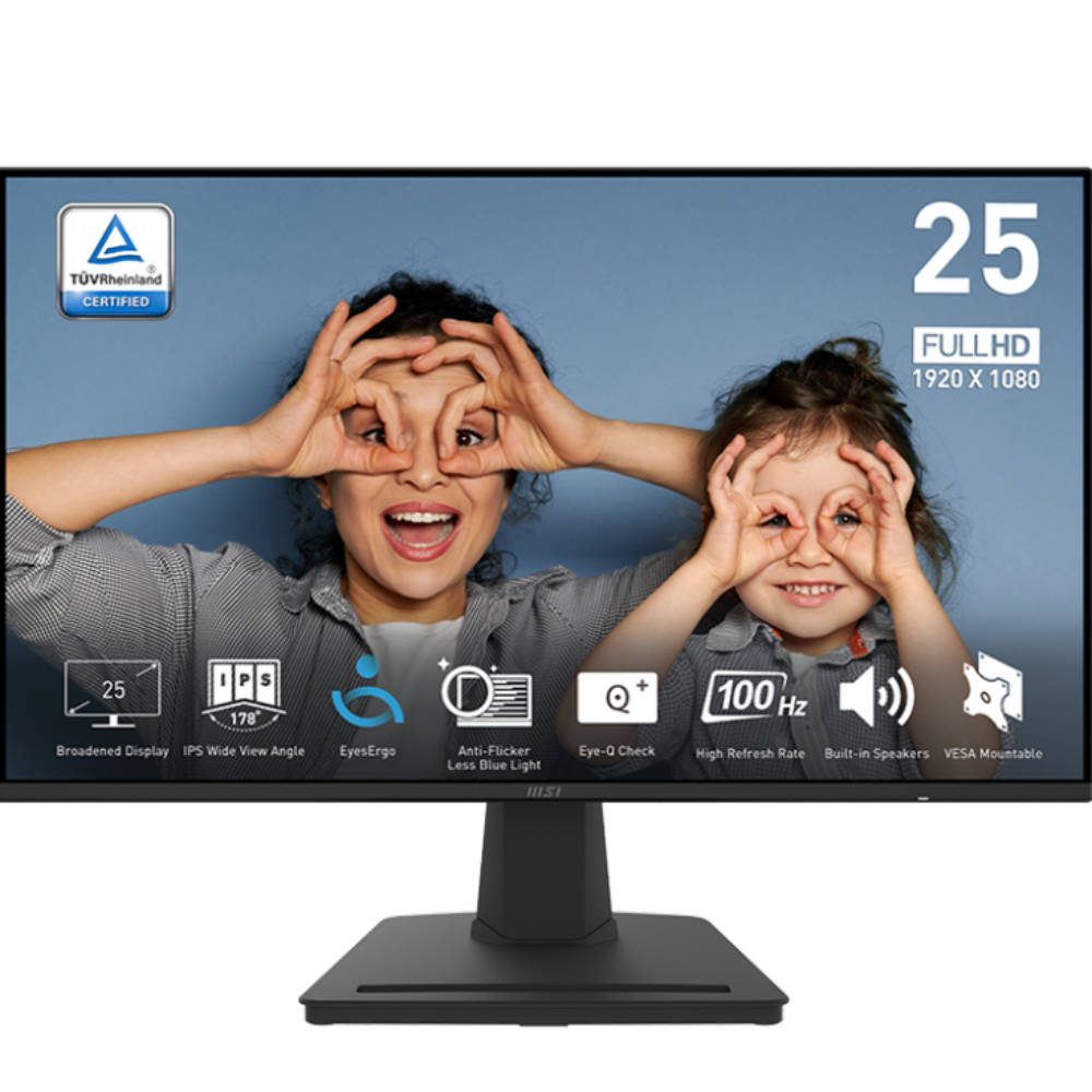 MSI Pro MP252 24.5 Inch FHD 100Hz IPS Panel 100.15% SRGB 1MS Adaptive Sync Gaming Monitor – TechCure India