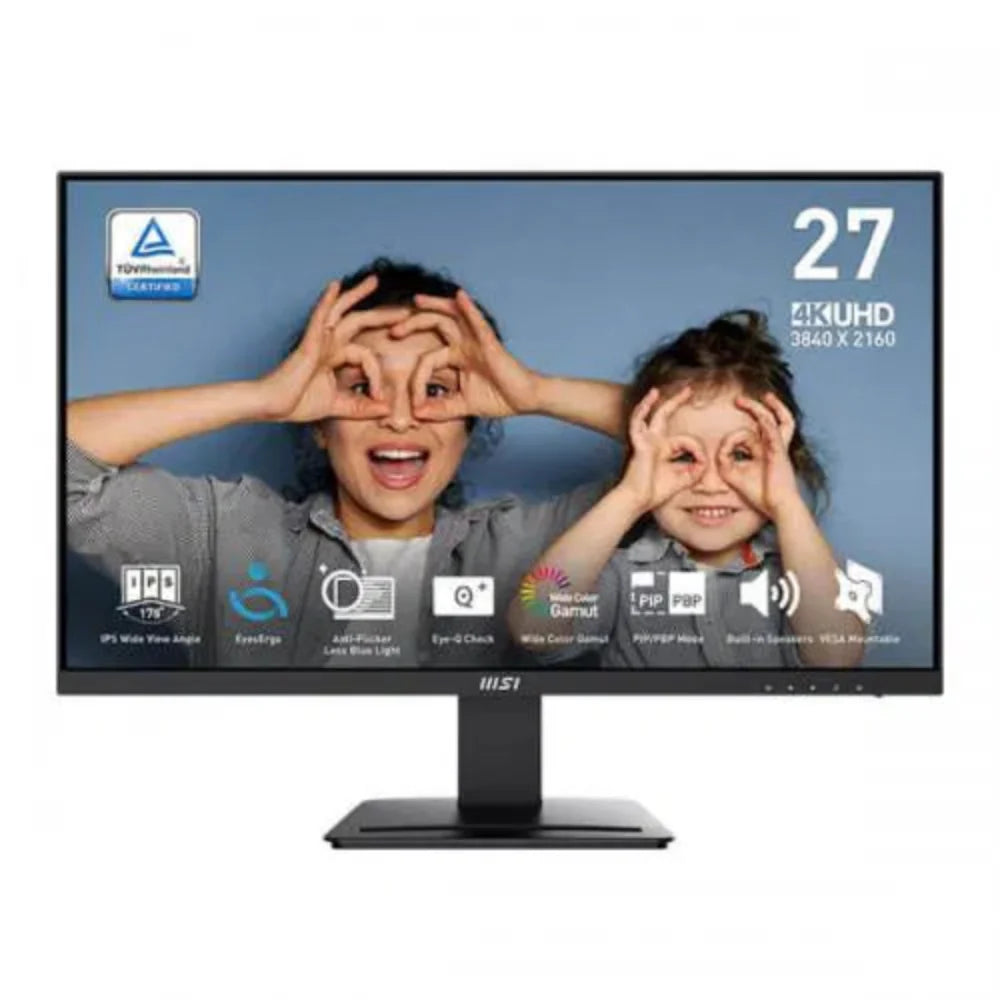 MSI Pro MP273U 27 Inch 4K UHD 60Hz IPS Panel 130% SRGB 4MS Adaptive Sync Business Monitor – TechCure India