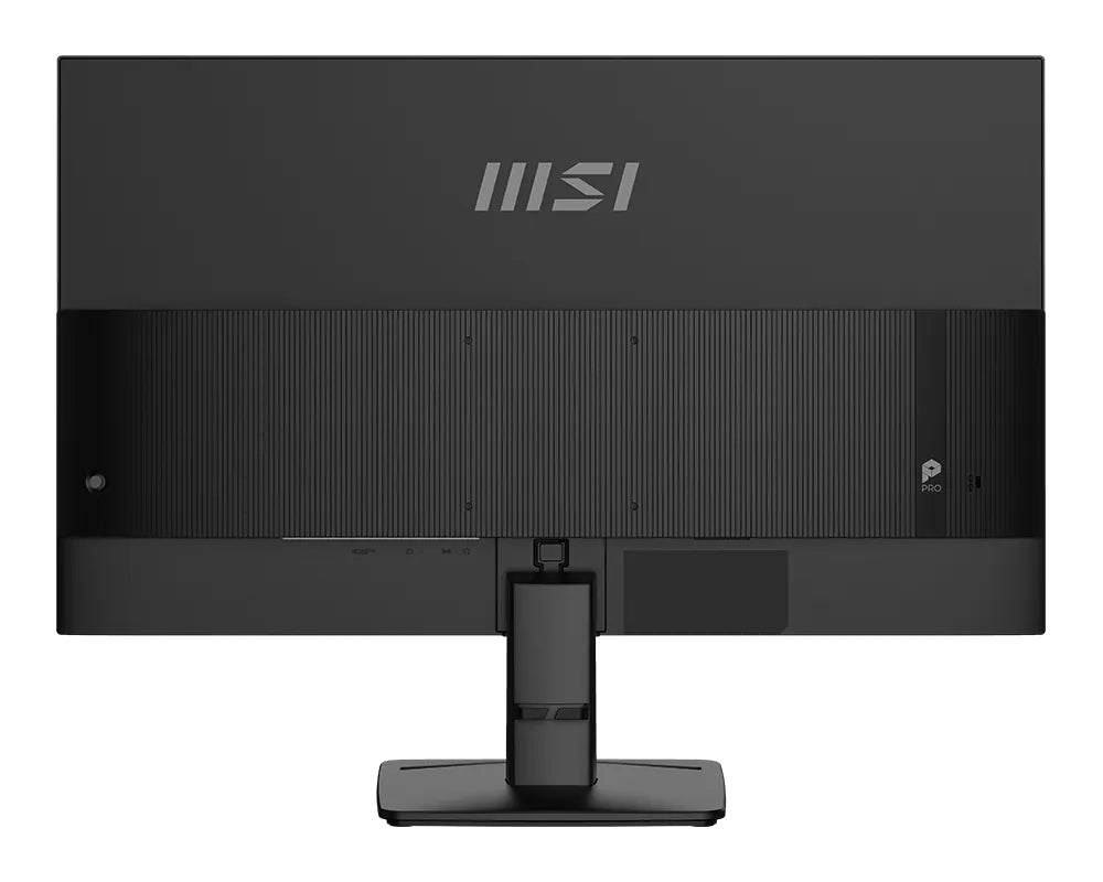 MSI PRO MP275 E14L 27 Inch FHD Business Monitor — rear view showing stand and ports – TechCure India