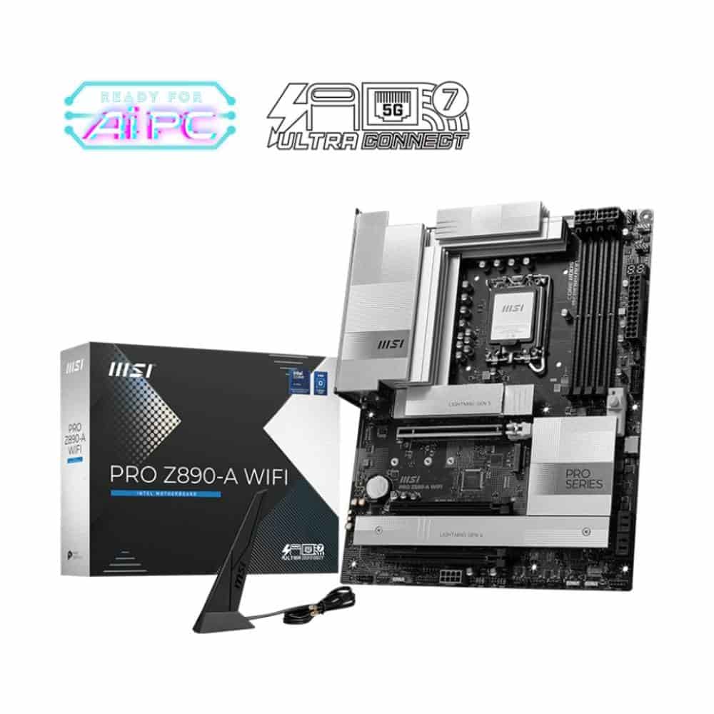 MSI Pro Z890-A WiFi DDR5 Intel LGA 1851 ATX WiFi 7 PCIe 5.0 Gaming Motherboard – TechCure India