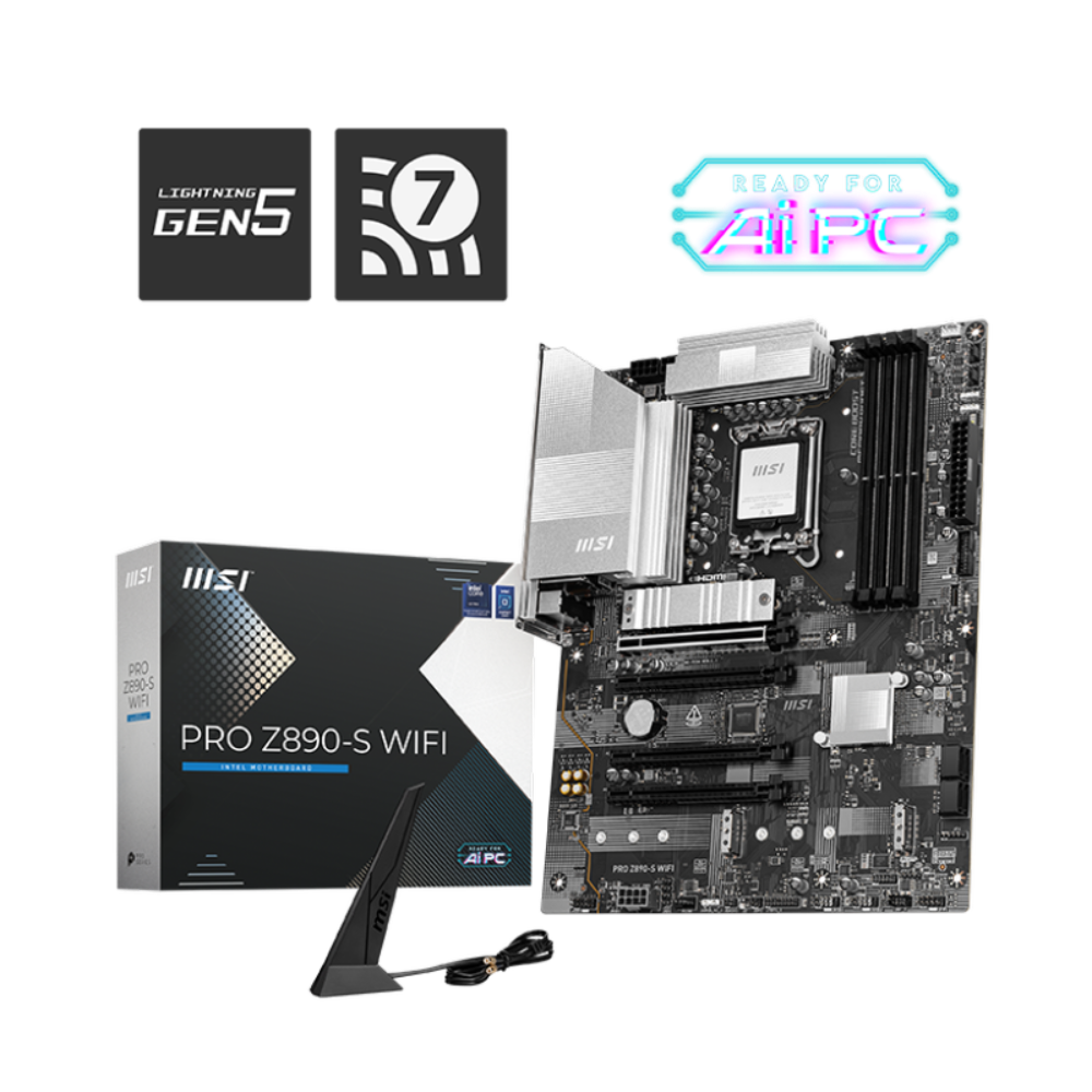 MSI Pro Z890-S Wifi7 DDR5 Intel Motherboard – TechCure India