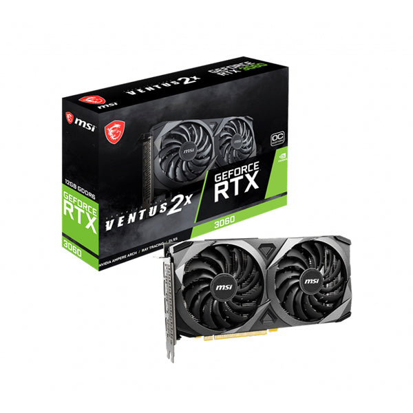 MSI RTX 3060 Ventus 2X OC LHR 12GB Gaming Graphics Card – TechCure India