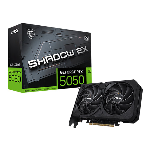 MSI RTX 5050 Shadow 2X OC 8GB GDDR6 Graphics Card – Model G5050-8S2C – TechCure India