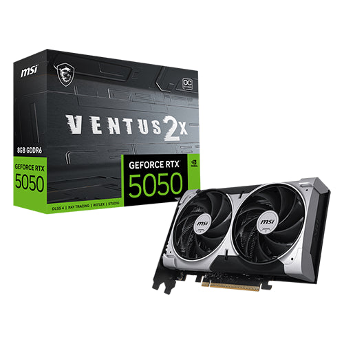 MSI RTX 5050 Ventus 2X OC 8GB GDDR6 Graphics Card – Model G5050-8V2C – TechCure India