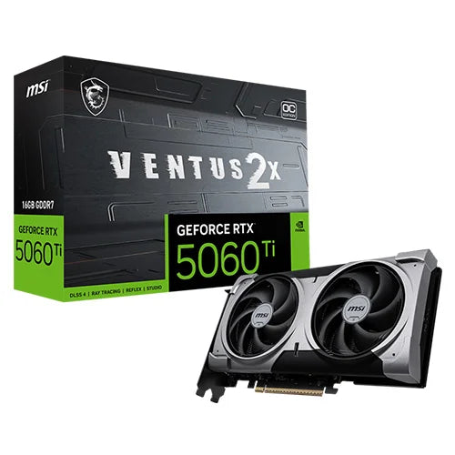 MSI RTX 5060 Ti Ventus 2X OC Plus 16GB GDDR7 Graphics Card – Model G506T-16V2CP – TechCure India
