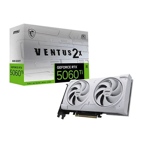 MSI RTX 5060 Ti Ventus 2X OC White Plus 8GB GDDR7 Dual Fan Graphics Card – TechCure India