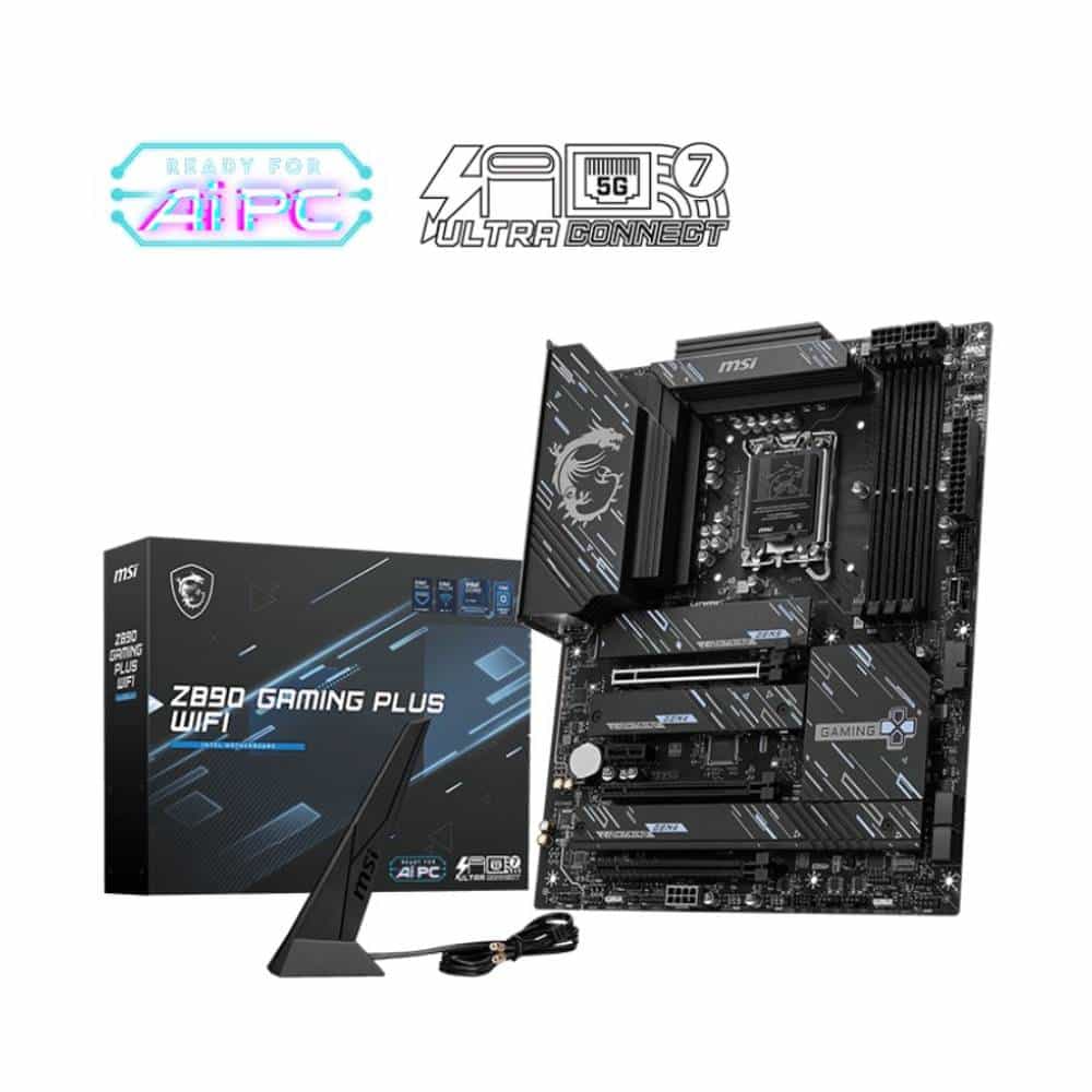 MSI Z890 Gaming Plus WiFi DDR5 Intel LGA 1851 ATX WiFi 7 PCIe 5.0 Gaming Motherboard – TechCure India