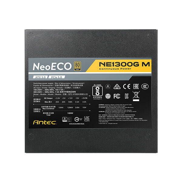 Antec NE1300G M ATX 3.0 Full Modular 1300W Power Supply – TechCure India