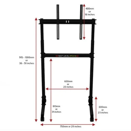 NEXT LEVEL RACING Free Standing Single Monitor Stand - 3