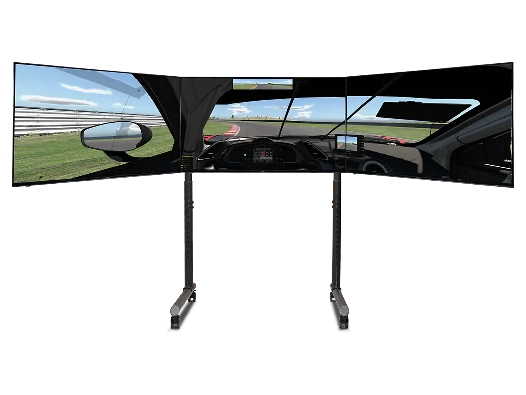NLR Round Tube Freestanding Triple Monitor Stand – photo 3 – TechCure India