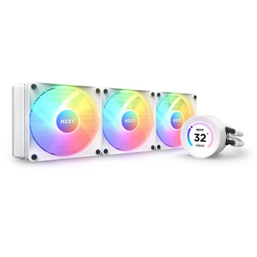 NZXT 360mm Kraken Elite RGB All-in-One Liquid CPU Cooler (White) RL-KR36E-W1 – TechCure India