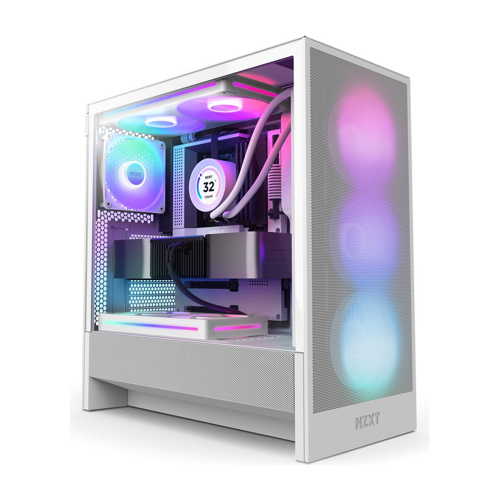 NZXT H5 Flow RGB 2024 E-ATX Mid Tower Cabinet White (CC-H52FW-R1) – photo 2 – TechCure India