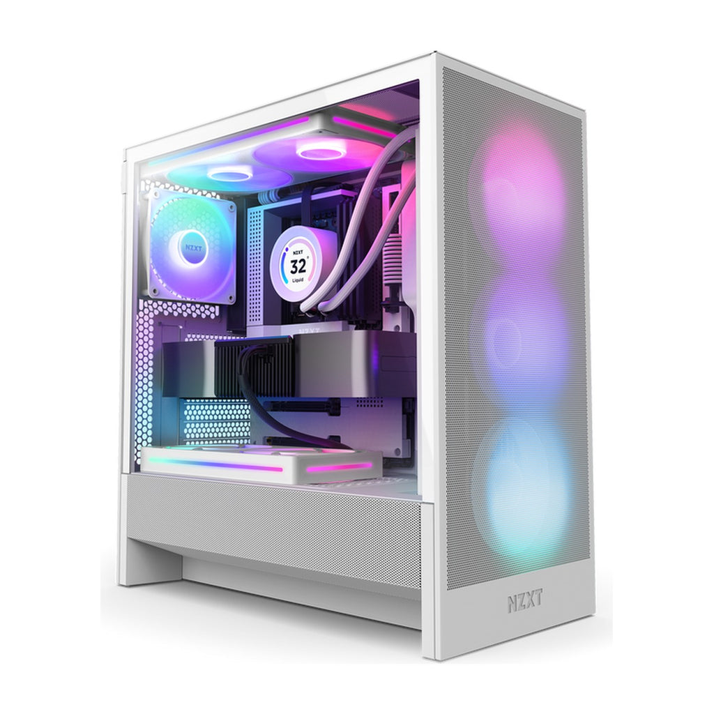 NZXT H5 Flow RGB 2024 E-ATX Mid Tower Cabinet White (CC-H52FW-R1) – photo 3 – TechCure India