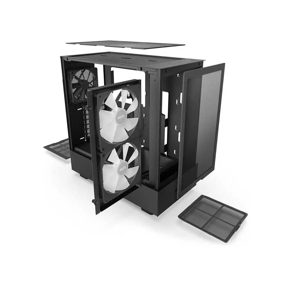 Nzxt H5 Flow Rgb Atx Mid Tower Cabinet (Black) (CC-H51FB-R1) – TechCure India