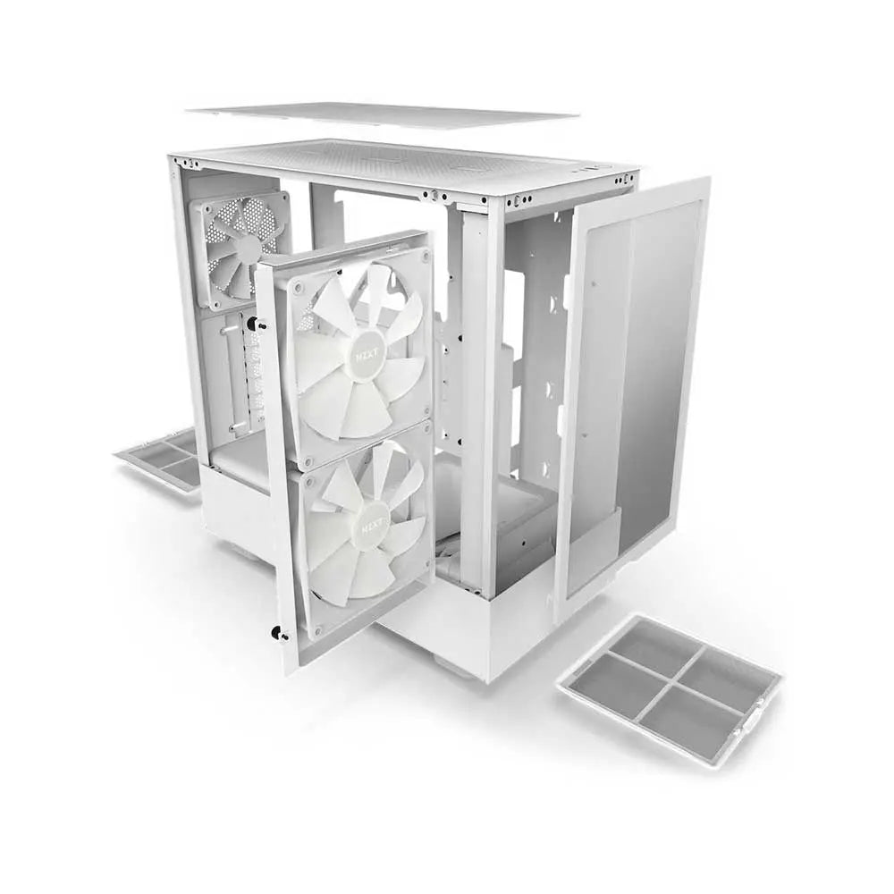 Nzxt H5 Flow Rgb Atx Mid Tower Cabinet (White) (CC-H51FW-R1) – TechCure India