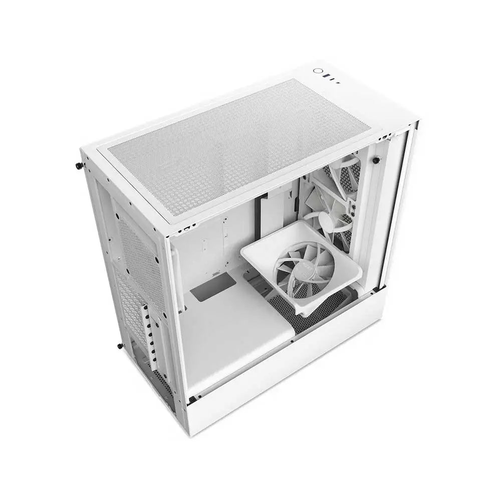 Nzxt H5 Flow Rgb Atx Mid Tower Cabinet (White) (CC-H51FW-R1) – TechCure India