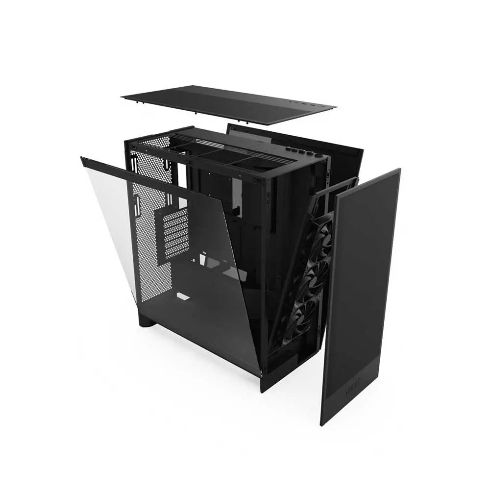 NZXT H7 Flow Mid Tower ATX Airflow Cabinet Matte Black (CM-H72FB-01) – TechCure India