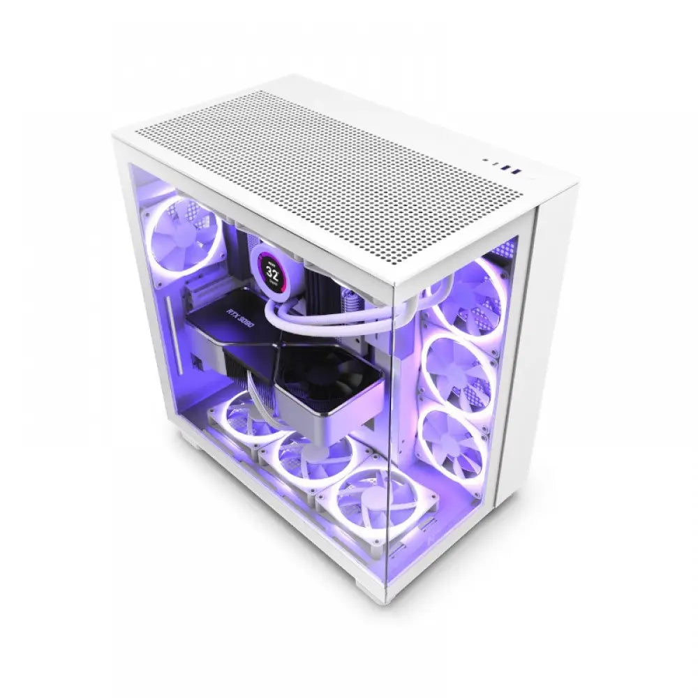 Nzxt H9 Flow Atx Mid Tower Cabinet White (CM-H91FW-01) – TechCure India