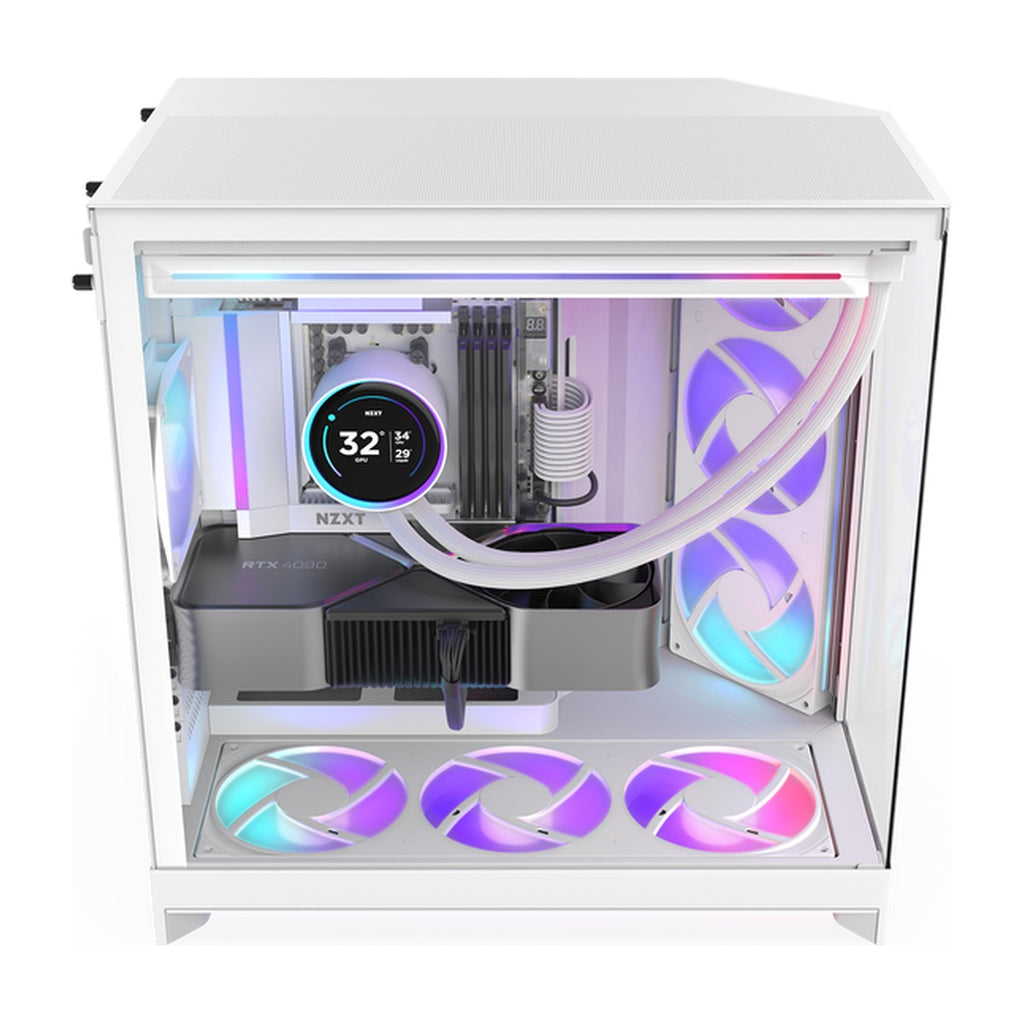 NZXT H9 Flow RGB ATX Mid Tower Cabinet White (CM-H92FW-R1) – photo 4 – TechCure India
