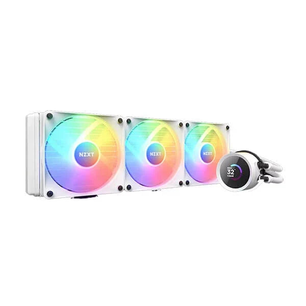 NZXT Kraken RGB 360mm CPU Liquid Cooler (With LCD Display) (White) – Model RL-KR360-W1 – TechCure India