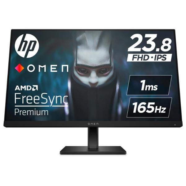 OMEN by HP Gaming Monitor, 23.8 inch(60.5 cm) FHD, 165Hz, 3-Sided Borderless, 300 nits, Pivot Rotation, Anti-Glare, Height Adjustable, HP Eye Ease (Eyesafe® Certified), 780F0AA (Black) – TechCure India