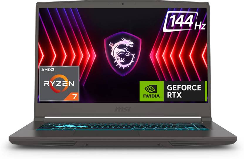 MSI THIN A15 B7UC-103IN 9S7-16RK11-103 [R7-7735HS/16GB/1TB SSD/WIN11 HOME/15.6"/4GB-RTX3050 GRAPHICS/2 YEAR(S)/GREY] – TechCure India