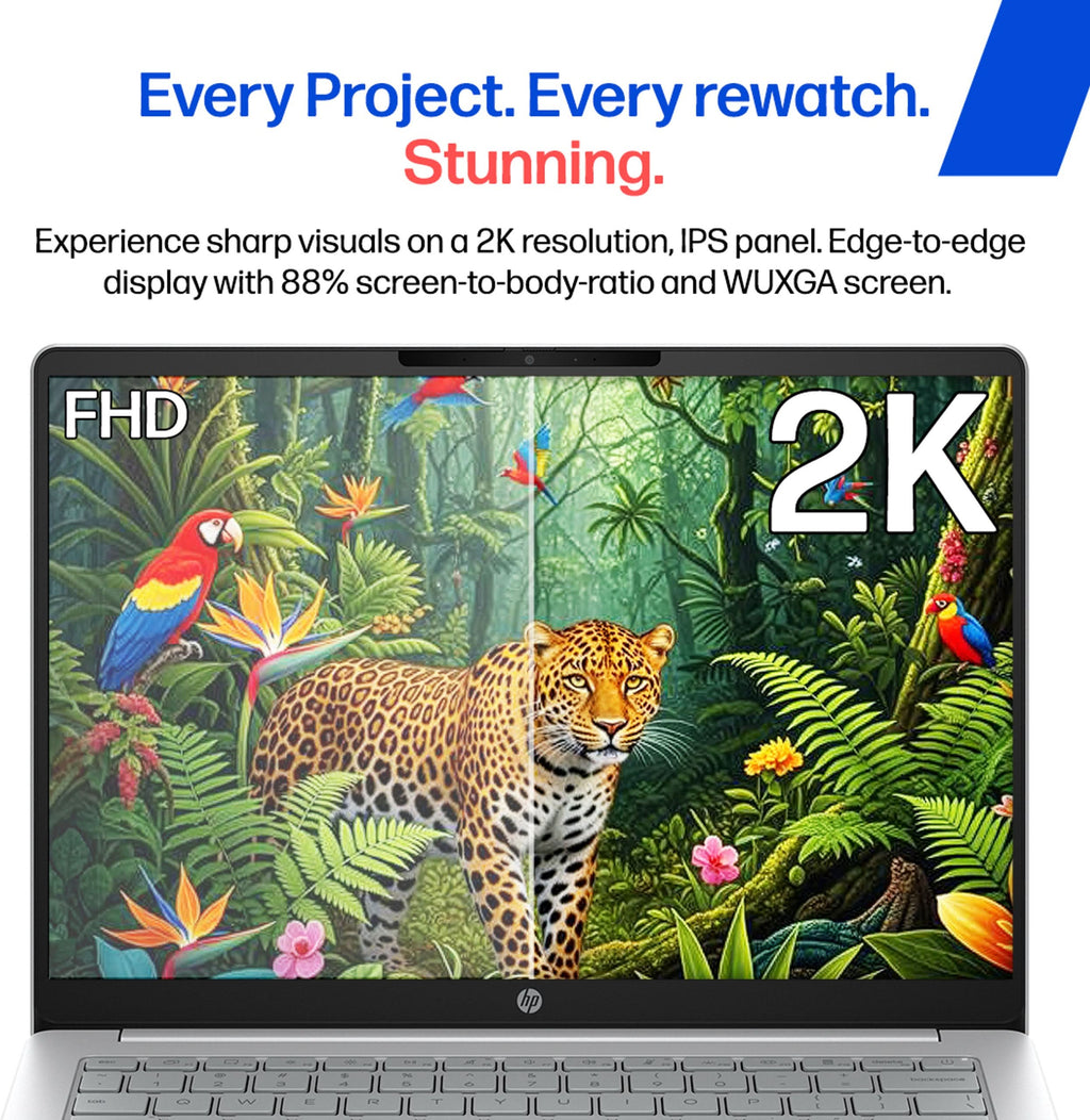 HP OmniBook 3 14-HZ0024QU 14 Inch WUXGA Laptop, Snapdragon X X1, 16GB RAM, 512GB SSD, Windows 11 Home, Microsoft Office 2024, Silver – TechCure India