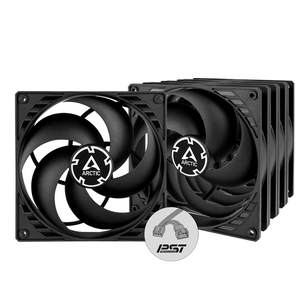 ARCTIC P14 PWM PST 140mm Cabinet Fan ( Black ) ( Five Pack ) - 2