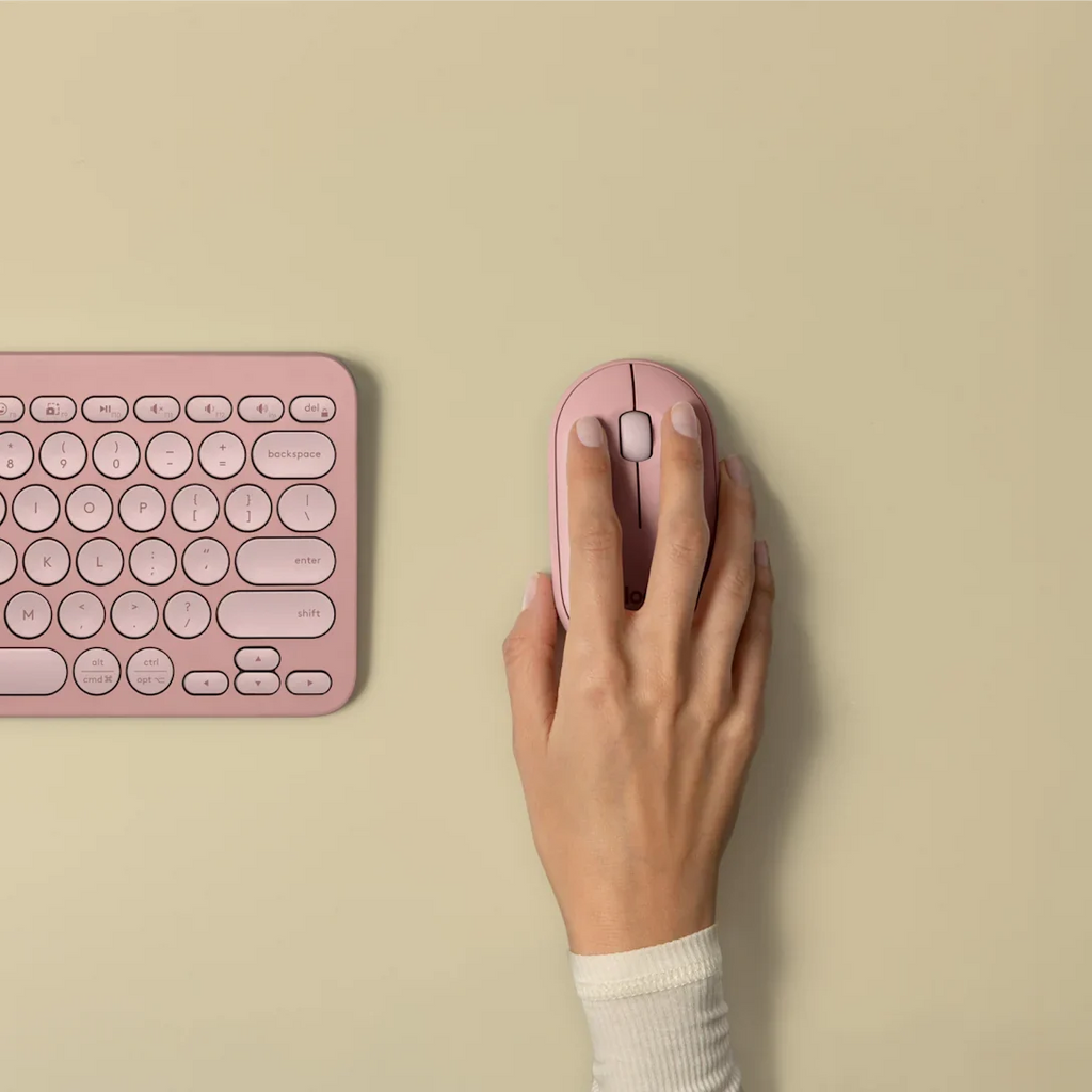 LOGITECH WIRELESS PEBBLE 2 M350S ROSE MOUSE – TechCure India