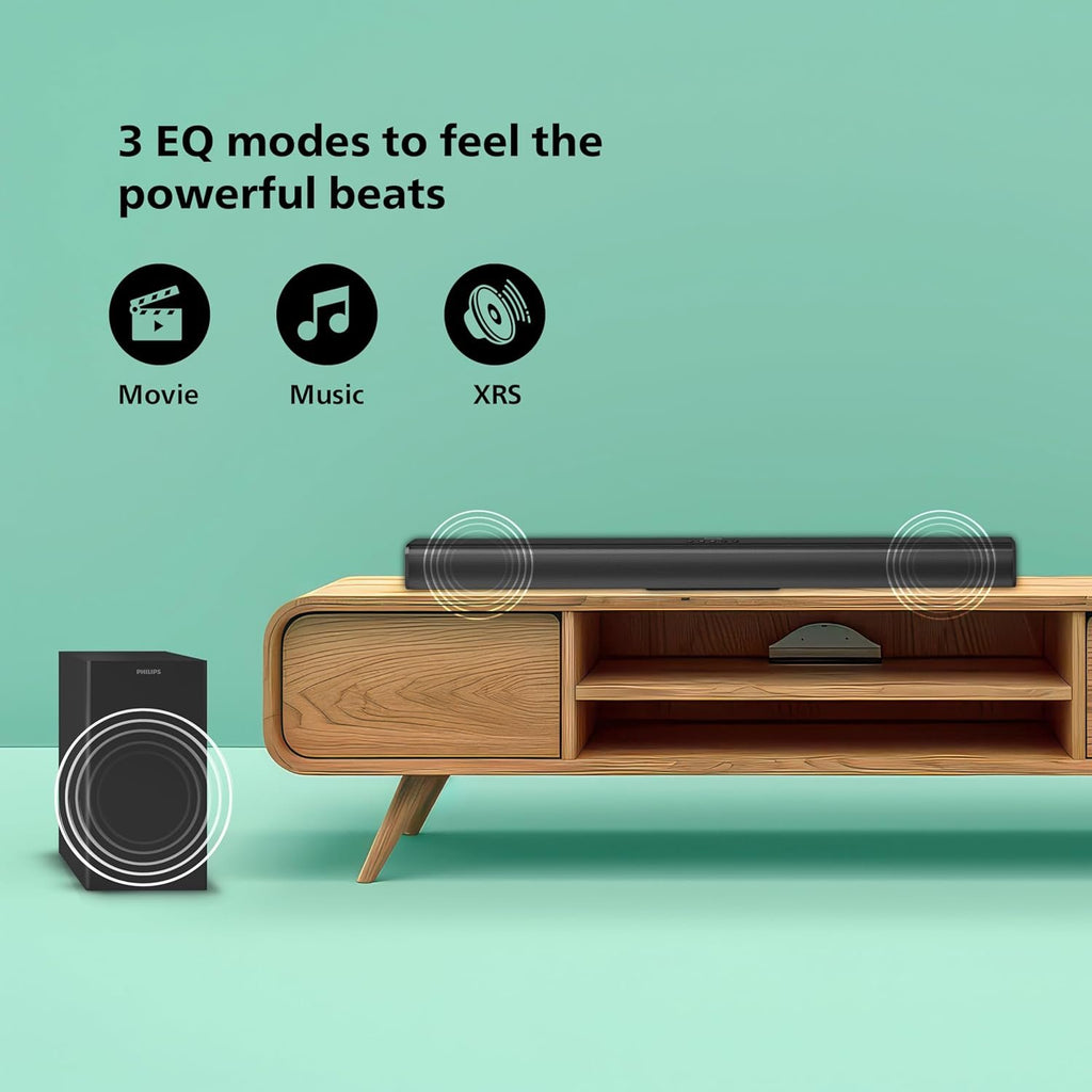 PHILIPS TAB4329 SOUNDBAR 2.1 – Model TAB4329/94 – TechCure India