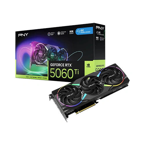 PNY RTX 5060 Ti EPIC-X RGB OC 8GB GDDR7 Graphics Card – Model VCG5060T8TFXXPB1-O – TechCure India