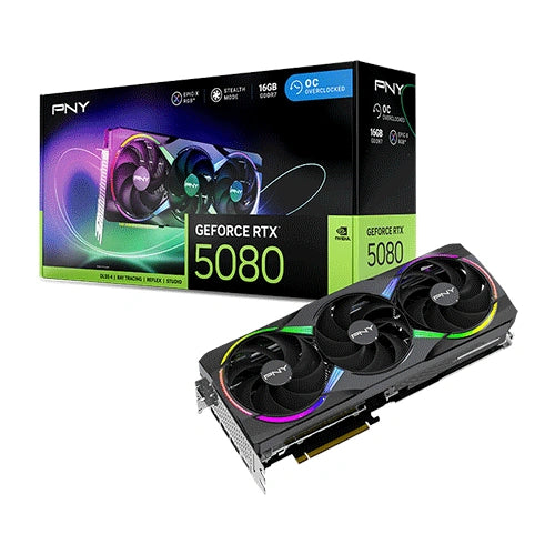 PNY RTX 5080 ARGB OC 16GB GDDR7 Graphics Card – Model VCG508016TFXXPB1-O – TechCure India