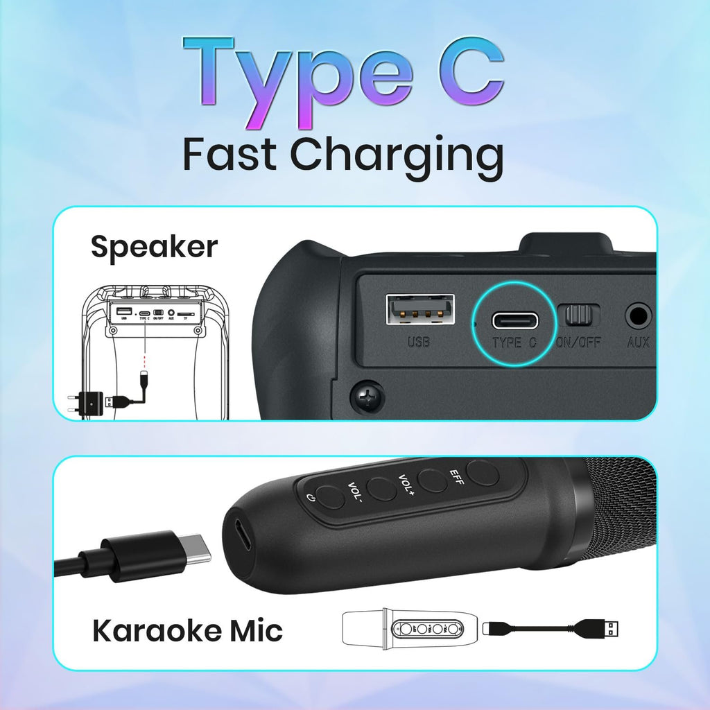 Portronics Apollo One 20W Wireless Bluetooth Speaker with Wireless Karaoke Mic – Model POR-2735 – TechCure India