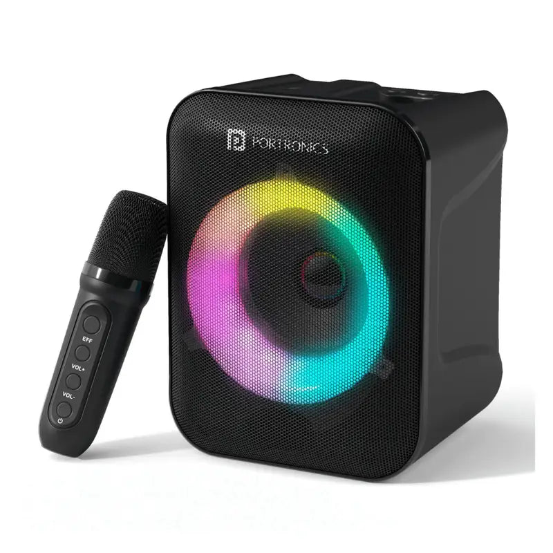 Portronics Apollo One 20W Wireless Bluetooth Speaker with Wireless Karaoke Mic – Model POR-2735 – TechCure India