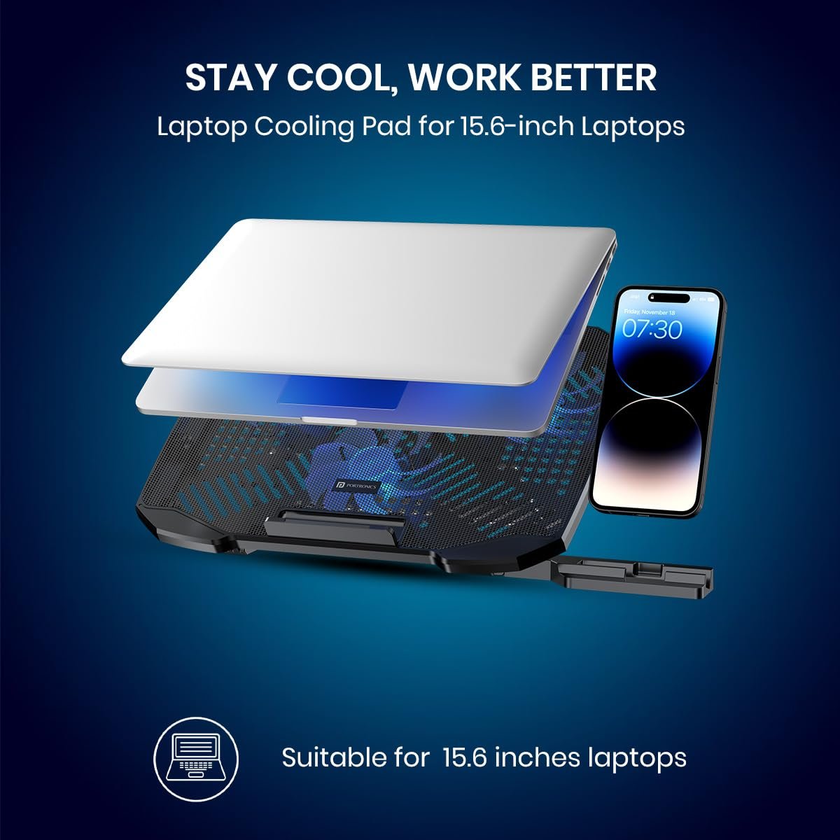 Portronics My Buddy Air 4 Laptop Cooling Pad – Model POR-2306 – TechCure India
